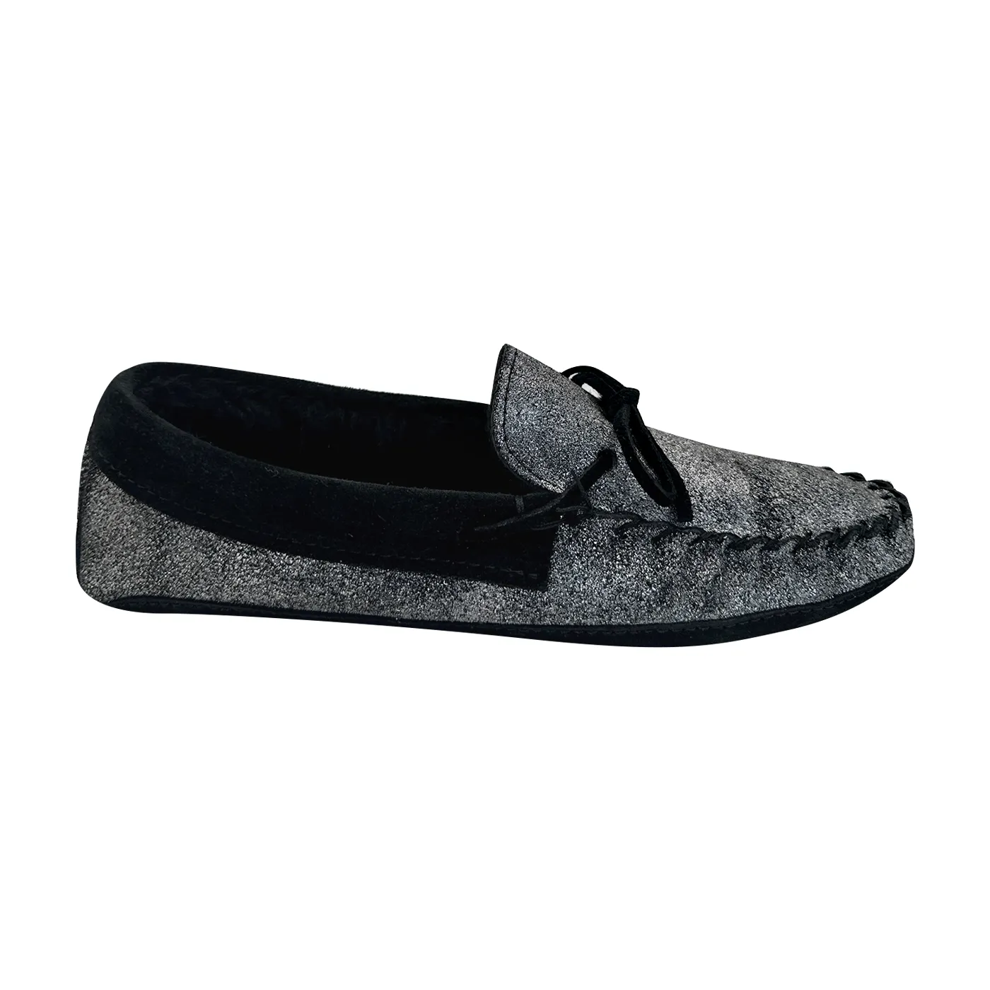 Women's Lined Shimmering Moccasin Slippers (Clearance)