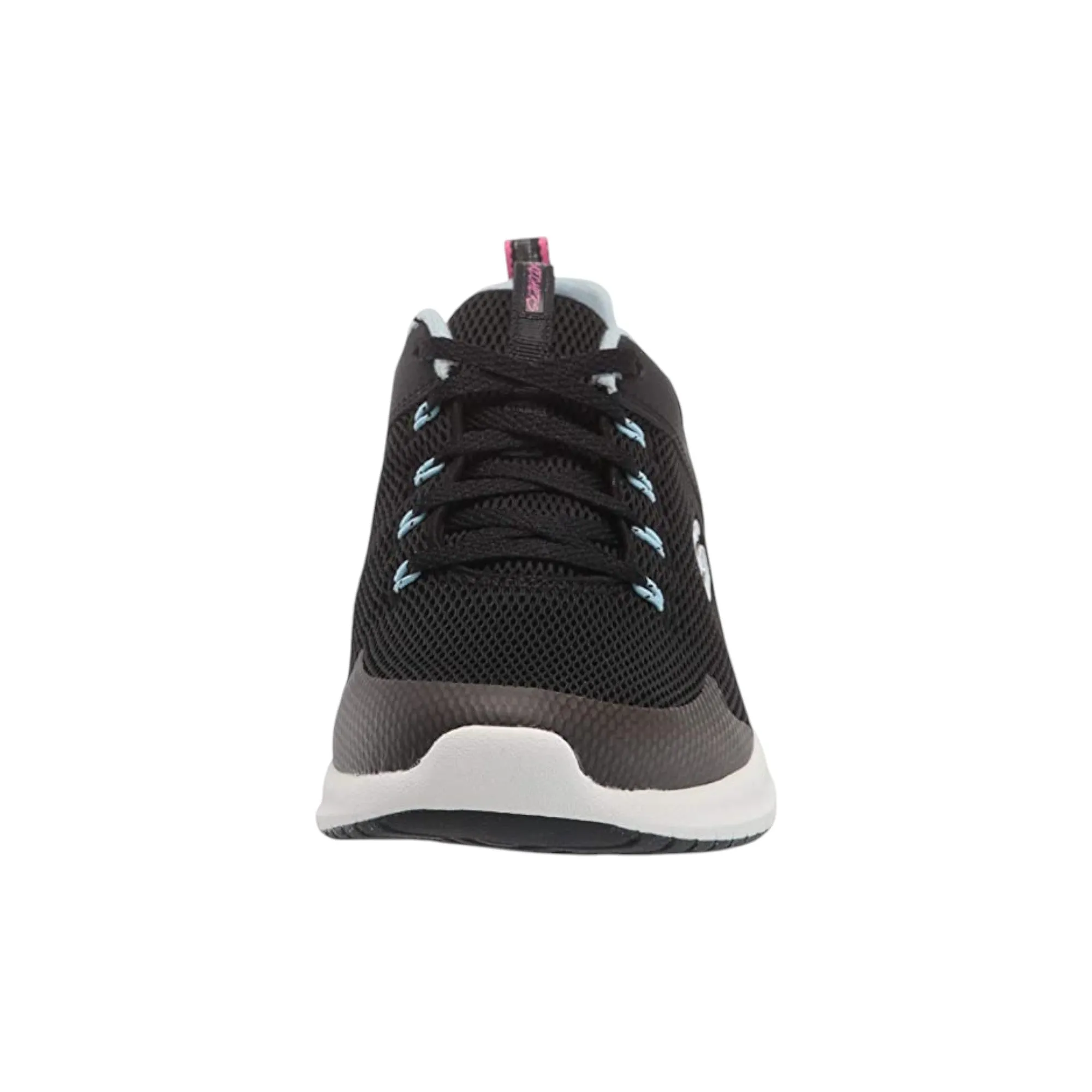 Womens Skechers Ultra Flex Prime Black/Light Blue Casual Lace Up Shoes